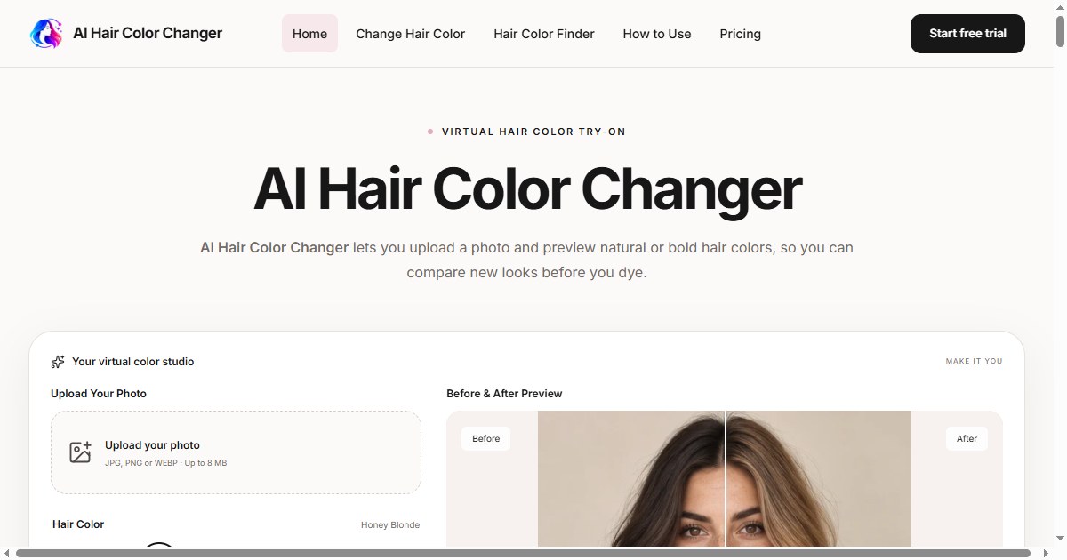 AI Hair Color Changer - Product Image 1