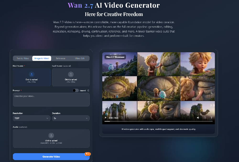 Wan 2.7 AI Video Generator - Product Image 1