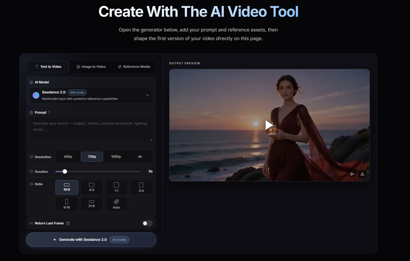 Seedance 2.5 Online AI Video Generator - Product Image 1